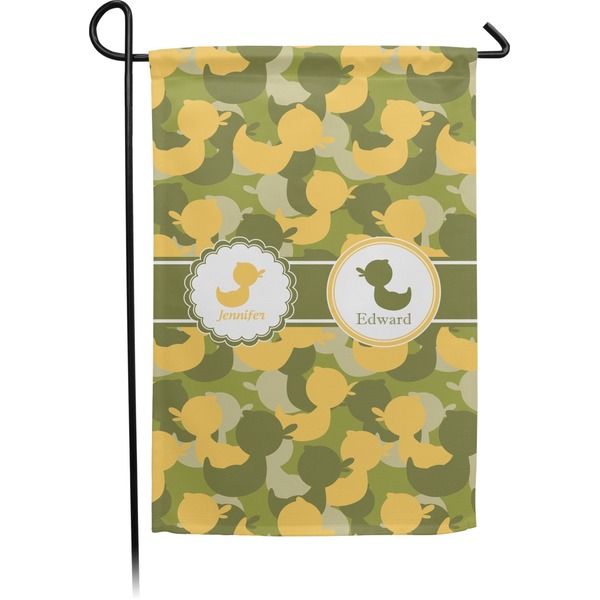 Custom Rubber Duckie Camo Small Garden Flag - Double Sided w/ Multiple Names