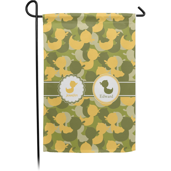 Custom Rubber Duckie Camo Small Garden Flag - Single Sided w/ Multiple Names