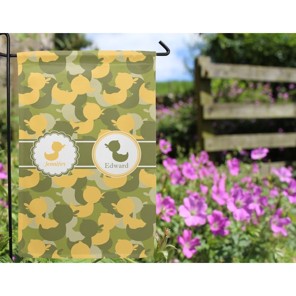 Rubber Duckie Camo Garden Flag - Outside In Flowers
