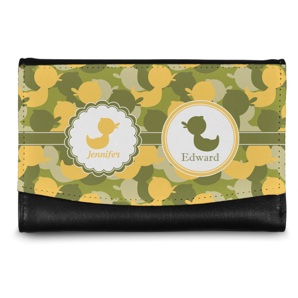 Custom Rubber Duckie Camo Genuine Leather Women's Wallet - Small (Personalized)