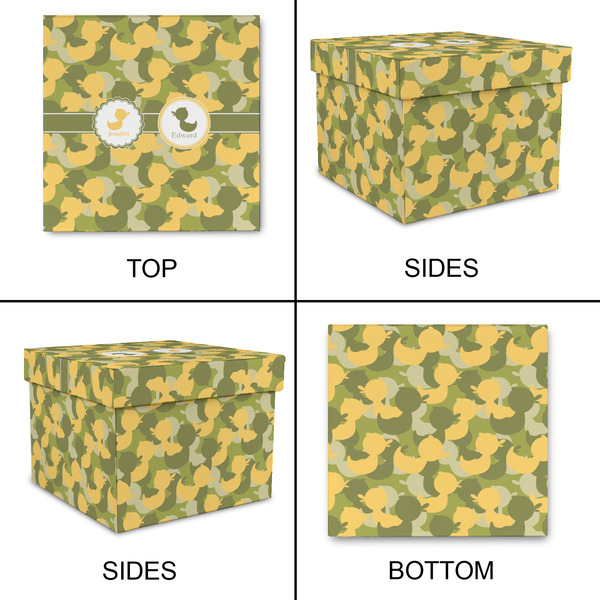 Rubber Duckie Camo Gift Boxes with Lid - Canvas Wrapped - Large - Approval