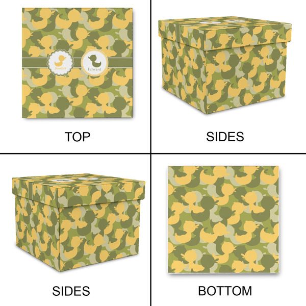 Rubber Duckie Camo Gift Boxes with Lid - Canvas Wrapped - Medium - Approval