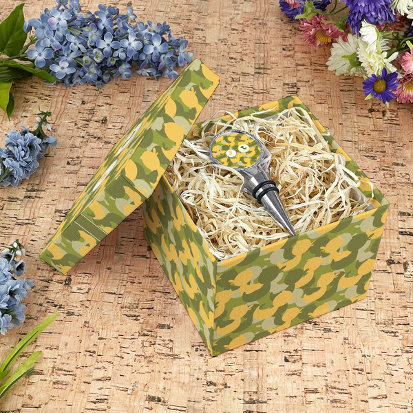 Rubber Duckie Camo Gift Boxes with Lid - Canvas Wrapped - Medium - In Context