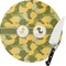 Rubber Duckie Camo Round Glass Cutting Board (Personalized)