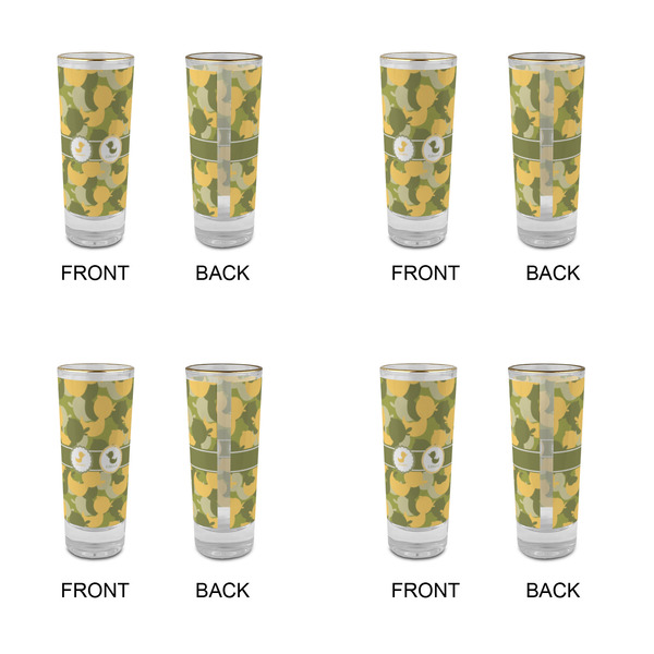 Rubber Duckie Camo Glass Shot Glass - 2 oz - Set of 4 - APPROVAL