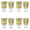 Rubber Duckie Camo Glass Shot Glass - with gold rim - Set of 4 - APPROVAL