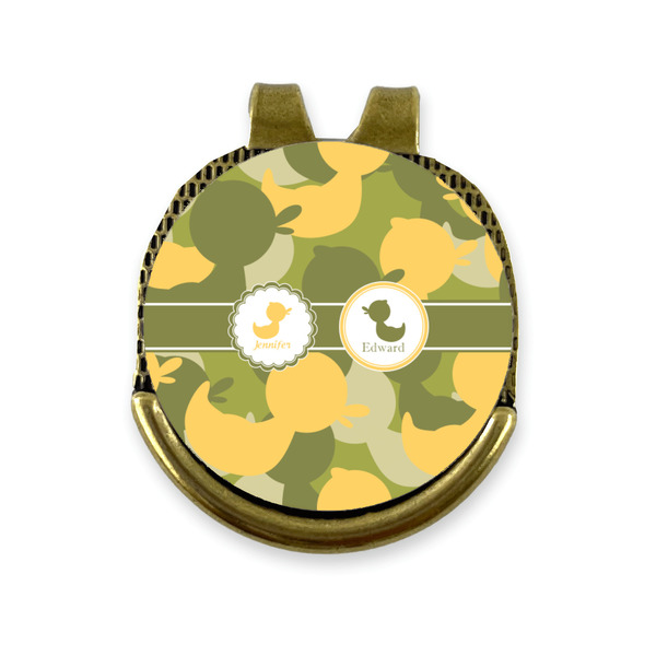 Custom Rubber Duckie Camo Golf Ball Marker - Hat Clip - Gold