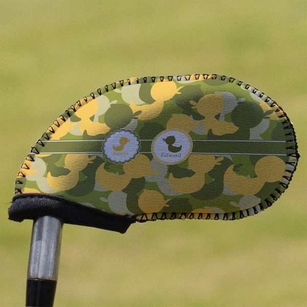 Custom Rubber Duckie Camo Golf Club Iron Cover (Personalized)