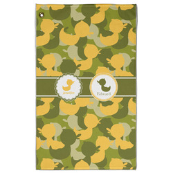Rubber Duckie Camo Golf Towel - Poly-Cotton Blend - Large w/ Multiple Names