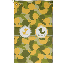 Rubber Duckie Camo Golf Towel - Poly-Cotton Blend - Small w/ Multiple Names