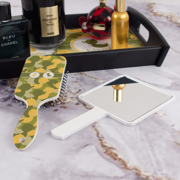 Rubber Duckie Camo Hair Brush - With Hand Mirror