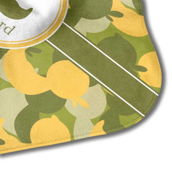 Rubber Duckie Camo Hooded Baby Towel- Detail Corner