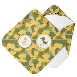 Rubber Duckie Camo Hooded Baby Towel (Personalized)