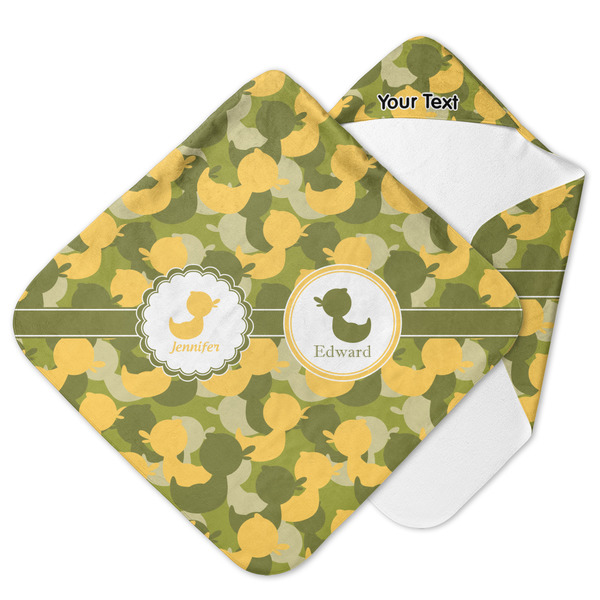 Custom Rubber Duckie Camo Hooded Baby Towel (Personalized)