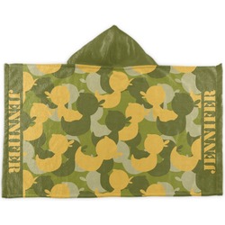 Rubber Duckie Camo Kids Hooded Towel (Personalized)