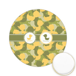 Rubber Duckie Camo Printed Cookie Topper - 2.15" (Personalized)