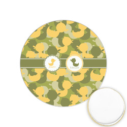 Rubber Duckie Camo Printed Cookie Topper - 1.25" (Personalized)