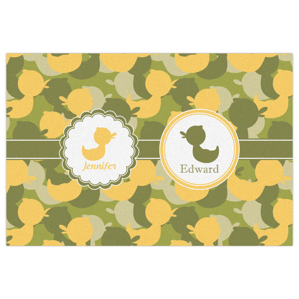 Rubber Duckie Camo Indoor / Outdoor Rug - 2'x3' - Front Flat