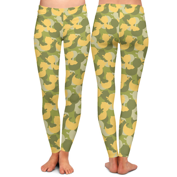 Rubber Duckie Camo Ladies Leggings - Front and Back