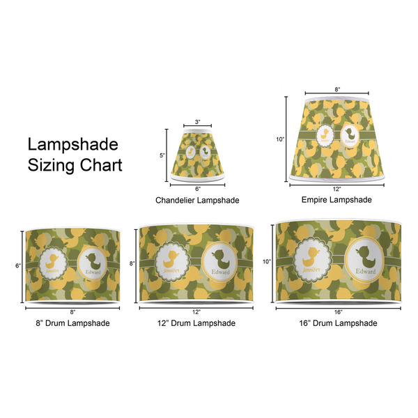 Rubber Duckie Camo Lampshade Sizing Chart