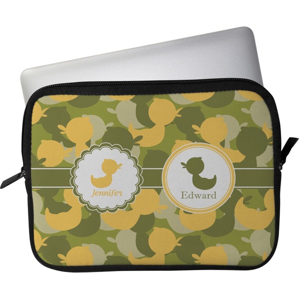 Custom Rubber Duckie Camo Laptop Sleeve / Case - 13" (Personalized)