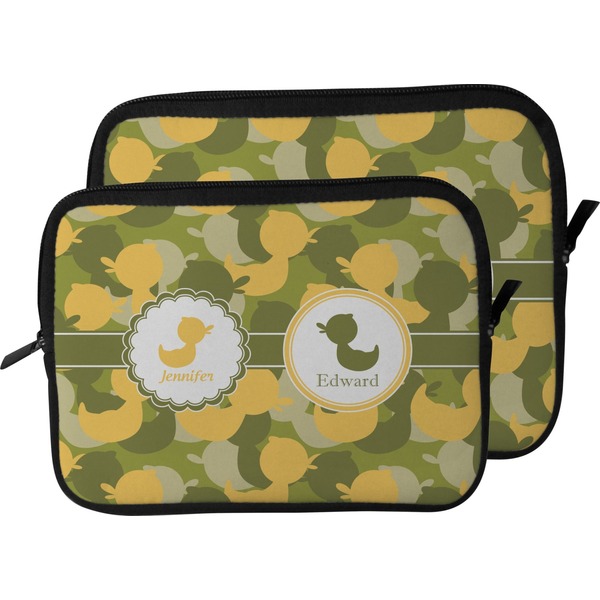 Rubber Duckie Camo Laptop Sleeve (Size Comparison)
