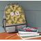 Rubber Duckie Camo Large Backpack - Gray - On Desk