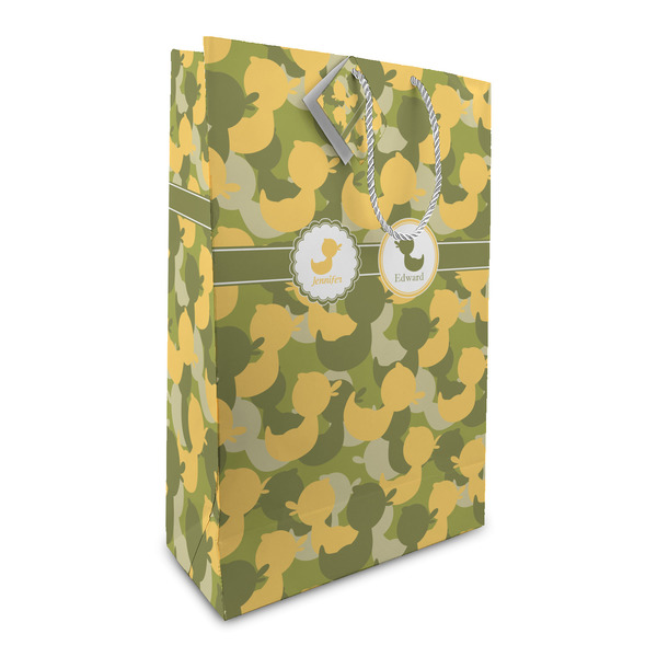 Custom Rubber Duckie Camo Large Gift Bag (Personalized)