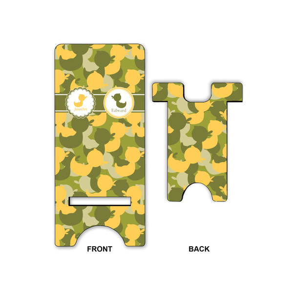 Rubber Duckie Camo Large Phone Stand - Front & Back