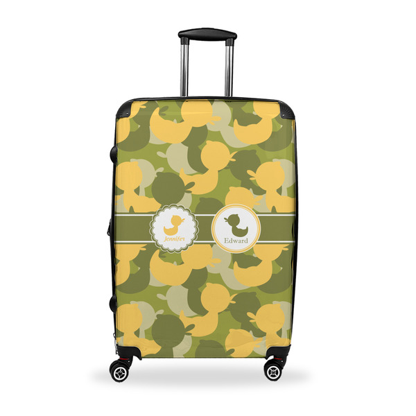 Custom Rubber Duckie Camo Suitcase - 28" Large - Checked w/ Multiple Names