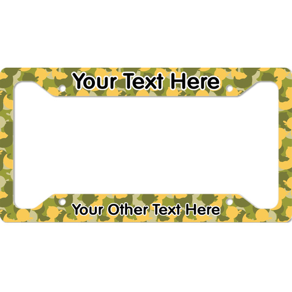 Custom Rubber Duckie Camo License Plate Frame - Style A (Personalized)
