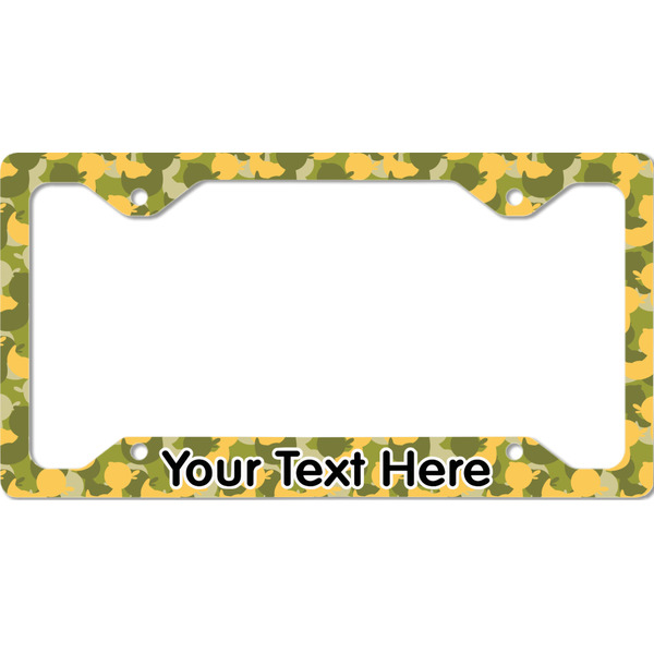 Custom Rubber Duckie Camo License Plate Frame - Style C (Personalized)