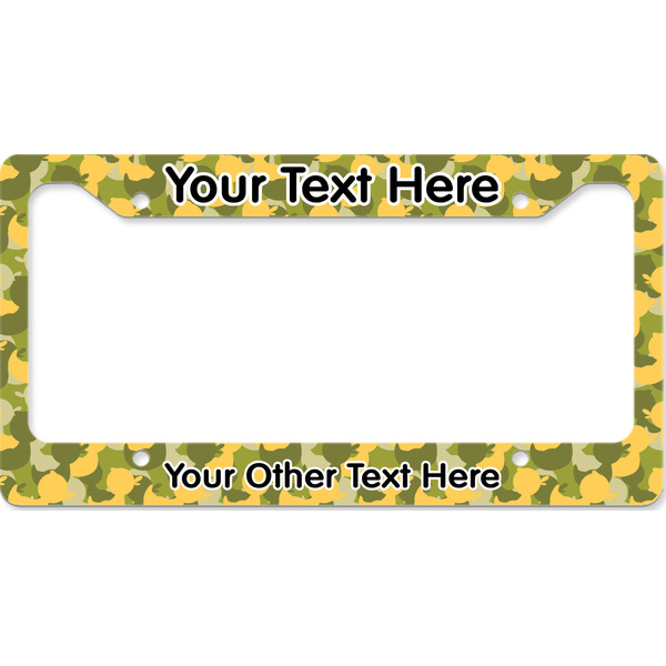 Rubber Duckie Camo License Plate Frame Wide