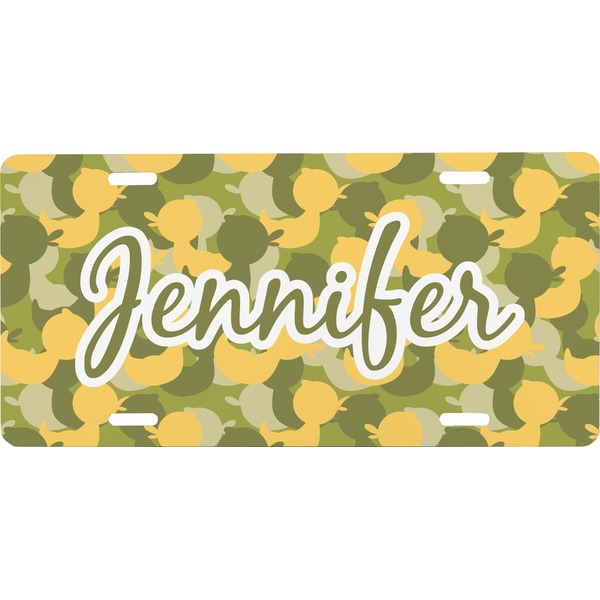 Custom Rubber Duckie Camo Front License Plate (Personalized)