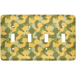 Rubber Duckie Camo Light Switch Cover (4 Toggle Plate)
