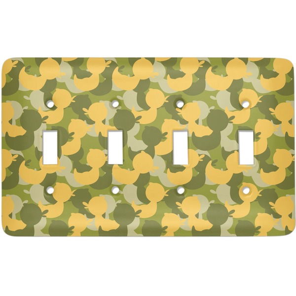 Custom Rubber Duckie Camo Light Switch Cover (4 Toggle Plate)