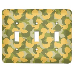 Rubber Duckie Camo Light Switch Cover (3 Toggle Plate)