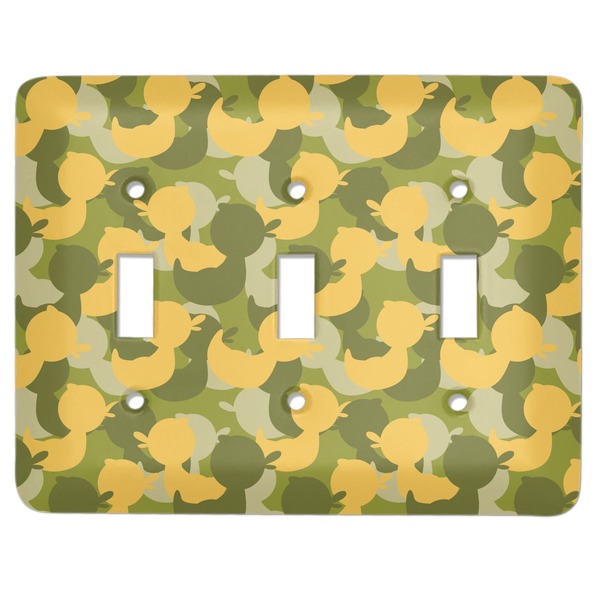 Custom Rubber Duckie Camo Light Switch Cover (3 Toggle Plate)