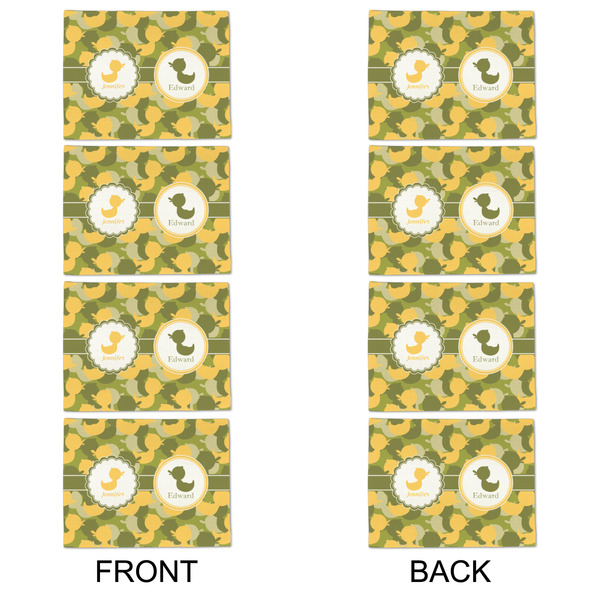 Rubber Duckie Camo Linen Placemat - APPROVAL Set of 4 (double sided)
