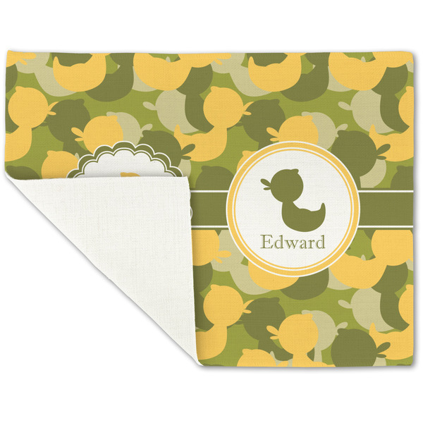 Rubber Duckie Camo Linen Placemat - Folded Corner (single side)