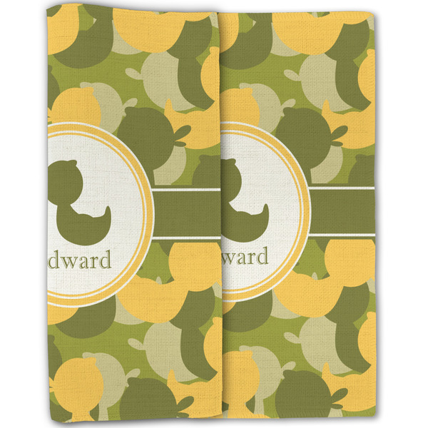 Rubber Duckie Camo Linen Placemat - Folded Half (double sided)