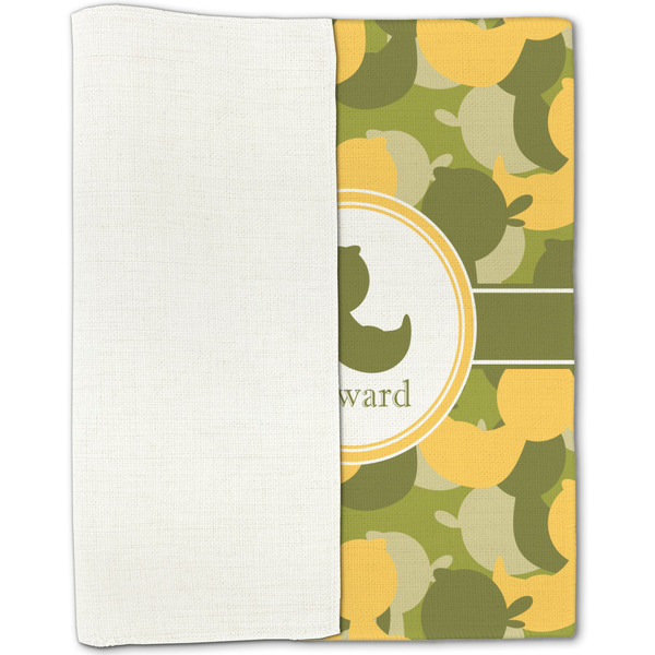 Rubber Duckie Camo Linen Placemat - Folded Half