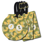 Rubber Duckie Camo Plastic Luggage Tag (Personalized)