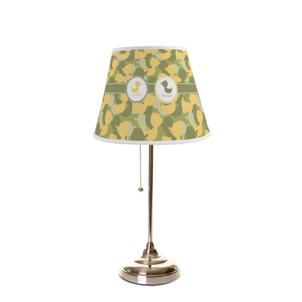 Rubber Duckie Camo Poly Film Empire Lampshade - On Stand