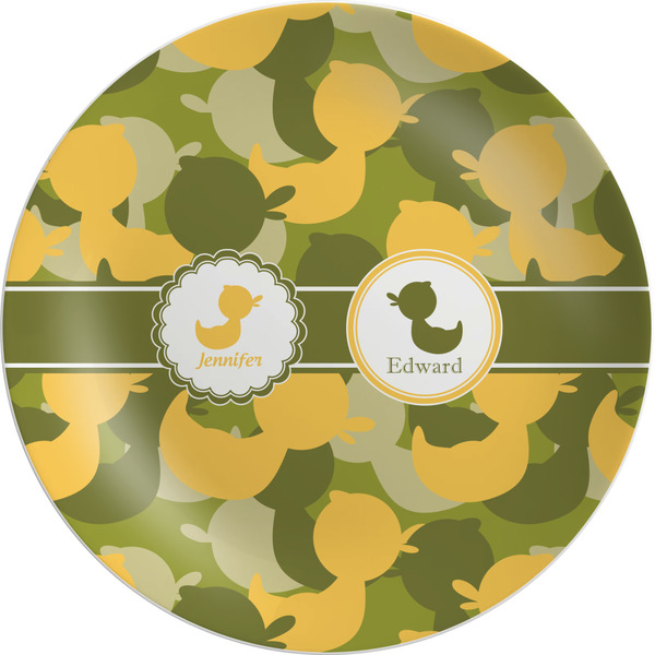 Custom Rubber Duckie Camo Melamine Salad Plate - 8" (Personalized)