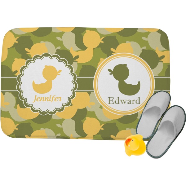 Custom Rubber Duckie Camo Memory Foam Bath Mat (Personalized)