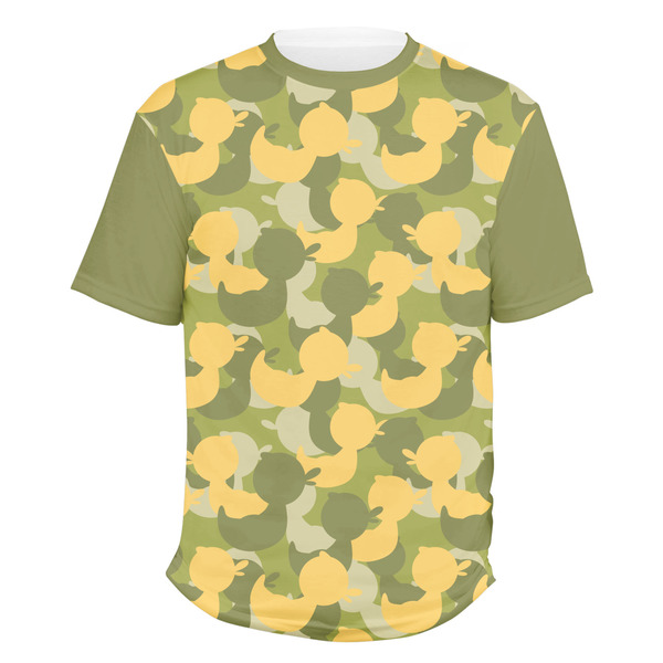 Custom Rubber Duckie Camo Men's Crew T-Shirt - Small