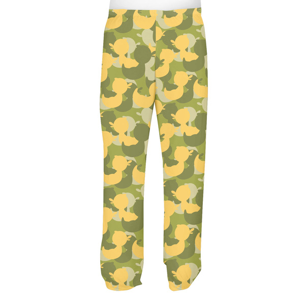 Rubber Duckie Camo Men's Pjs Back - on model