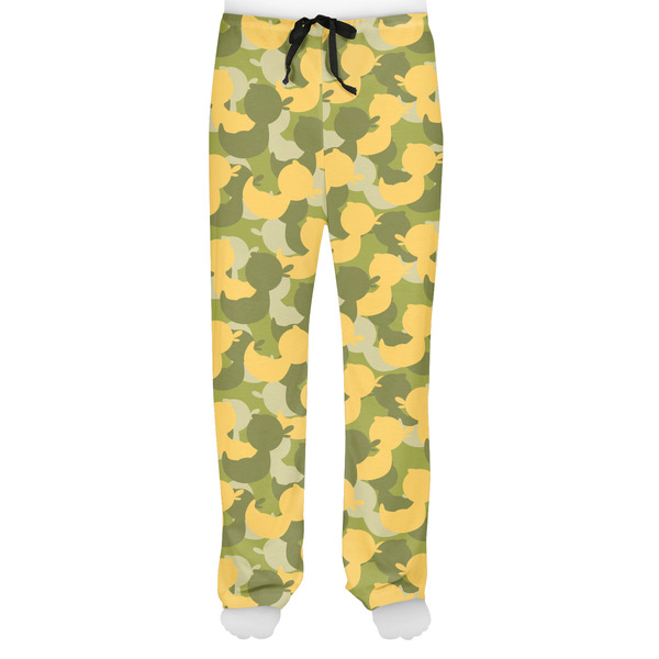 Rubber Duckie Camo Men's Pjs Front - on model
