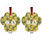 Rubber Duckie Camo Metal Paw Ornament - Front and Back